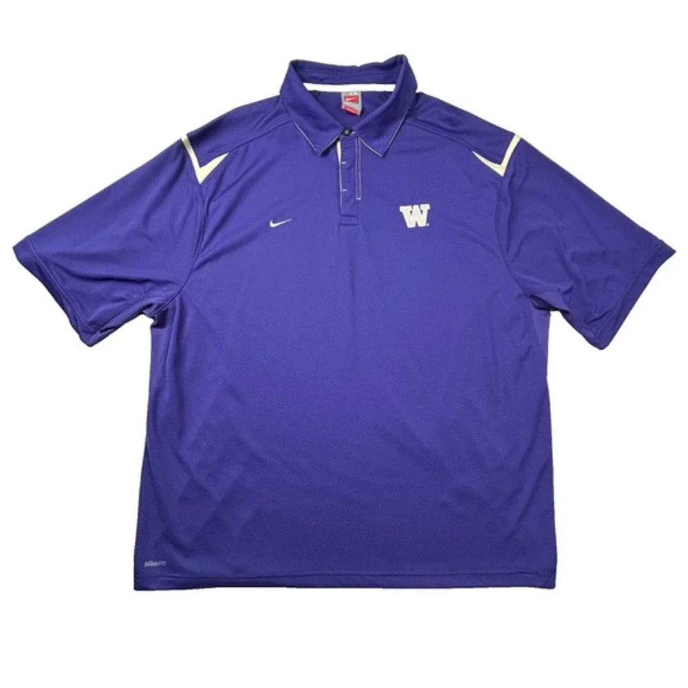 Vintage Nike Huskies Shirt Mens 2xl Golf Polo University Washington NCAA Y2k‎